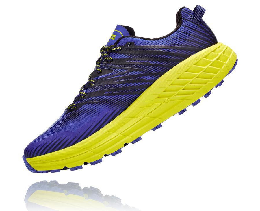 Tenis Trail Hoka One One Masculino Azuis/Verdes - Speedgoat 4 - 870-SMWJHR